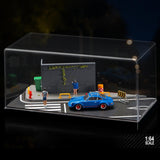 Maxbell 1/64 Model Diecast Car Diorama Display Case for Car Model Tiny Figures Decor Style A