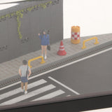Maxbell 1/64 Model Diecast Car Diorama Display Case for Car Model Tiny Figures Decor Style A