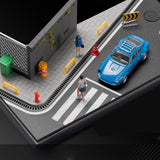 Maxbell 1/64 Model Diecast Car Diorama Display Case for Car Model Tiny Figures Decor Style A