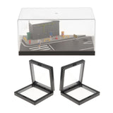 Maxbell 1/64 Model Diecast Car Diorama Display Case for Car Model Tiny Figures Decor Style A