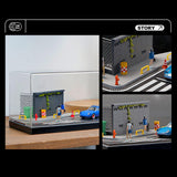 Maxbell 1/64 Model Diecast Car Diorama Display Case for Car Model Tiny Figures Decor Style A