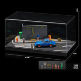 Maxbell 1/64 Model Diecast Car Diorama Display Case for Car Model Tiny Figures Decor Style A