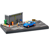 Maxbell 1/64 Model Diecast Car Diorama Display Case for Car Model Tiny Figures Decor Style A
