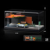 Maxbell 1/64 Model Diecast Car Diorama Display Case for Car Model Tiny Figures Decor Style B