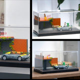 Maxbell 1/64 Model Car Scene Diorama DIY Road Backdrop for Diecast Car Vehicle Decor Broken Bridge