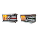 Maxbell 1/64 Scale Model Car Display Case Parking Lot Scene Scenario Miniature Scene Red