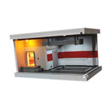 Maxbell 1/64 Scale Model Car Display Case Parking Lot Scene Scenario Miniature Scene Red