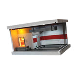 Maxbell 1/64 Scale Model Car Display Case Parking Lot Scene Scenario Miniature Scene Red