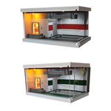 Maxbell 1/64 Scale Model Car Display Case Parking Lot Scene Scenario Miniature Scene Red