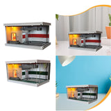Maxbell 1/64 Scale Model Car Display Case Parking Lot Scene Scenario Miniature Scene Red