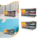 Maxbell 1/64 Scale Model Car Display Case Parking Lot Scene Scenario Miniature Scene Red