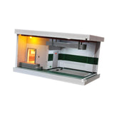 Maxbell 1/64 Scale Model Car Display Case Parking Lot Scene Scenario Miniature Scene Green