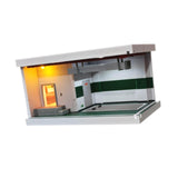 Maxbell 1/64 Scale Model Car Display Case Parking Lot Scene Scenario Miniature Scene Green