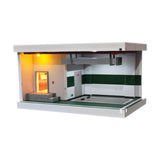 Maxbell 1/64 Scale Model Car Display Case Parking Lot Scene Scenario Miniature Scene Green
