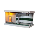 Maxbell 1/64 Scale Model Car Display Case Parking Lot Scene Scenario Miniature Scene Green