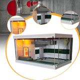 Maxbell 1/64 Scale Model Car Display Case Parking Lot Scene Scenario Miniature Scene Green