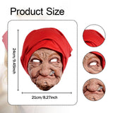 Maxbell Old Woman Head Mask Party Creepy Versatile Comfortable Halloween Granny Mask
