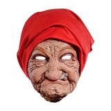 Maxbell Old Woman Head Mask Party Creepy Versatile Comfortable Halloween Granny Mask