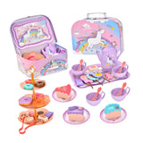 Maxbell Tea Party Set Cups Bowls Plates Pretend Game for Childrens Day Birthday Gift