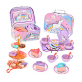 Maxbell Tea Party Set Cups Bowls Plates Pretend Game for Childrens Day Birthday Gift