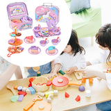 Maxbell Tea Party Set Cups Bowls Plates Pretend Game for Childrens Day Birthday Gift