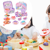 Maxbell Tea Party Set Cups Bowls Plates Pretend Game for Childrens Day Birthday Gift