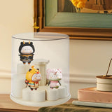 Maxbell Clear Display Case Doll Display Stand for Collectibles Figurines Plush Dolls
