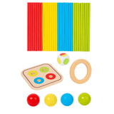 Maxbell Colourful Sticks Dice Game Travel Game Wooden Board Party Supplies Gift