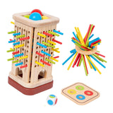 Maxbell Colourful Sticks Dice Game Travel Game Wooden Board Party Supplies Gift
