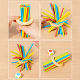 Maxbell Colourful Sticks Dice Game Travel Game Wooden Board Party Supplies Gift