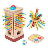 Maxbell Colourful Sticks Dice Game Travel Game Wooden Board Party Supplies Gift
