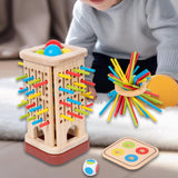 Maxbell Colourful Sticks Dice Game Travel Game Wooden Board Party Supplies Gift