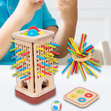 Maxbell Colourful Sticks Dice Game Travel Game Wooden Board Party Supplies Gift