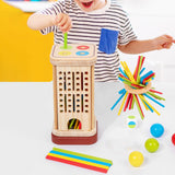 Maxbell Colourful Sticks Dice Game Travel Game Wooden Board Party Supplies Gift