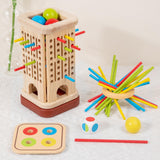 Maxbell Colourful Sticks Dice Game Travel Game Wooden Board Party Supplies Gift