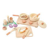 Maxbell Play Kitchen for Kids Realistic Wooden Kitchen Toys for Preschool Boys Girls