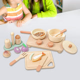 Maxbell Play Kitchen for Kids Realistic Wooden Kitchen Toys for Preschool Boys Girls