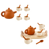 Maxbell Pretend Play Tea Set Toy Kitchen Playset for Children Ages 3 4 5 6 Years Old no tray