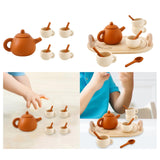 Maxbell Pretend Play Tea Set Toy Kitchen Playset for Children Ages 3 4 5 6 Years Old no tray