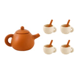 Maxbell Pretend Play Tea Set Toy Kitchen Playset for Children Ages 3 4 5 6 Years Old no tray