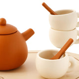 Maxbell Pretend Play Tea Set Toy Kitchen Playset for Children Ages 3 4 5 6 Years Old with tray