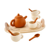 Maxbell Pretend Play Tea Set Toy Kitchen Playset for Children Ages 3 4 5 6 Years Old with tray