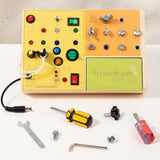 Maxbell Wooden Switches Busy Board Early Education for Boys Girls Children Preschool