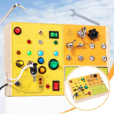 Maxbell Wooden Switches Busy Board Early Education for Boys Girls Children Preschool