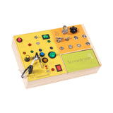 Maxbell Wooden Switches Busy Board Early Education for Boys Girls Children Preschool