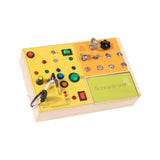 Maxbell Wooden Switches Busy Board Early Education for Boys Girls Children Preschool