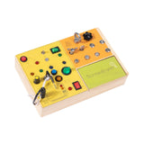 Maxbell Wooden Switches Busy Board Early Education for Boys Girls Children Preschool