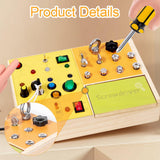 Maxbell Wooden Switches Busy Board Early Education for Boys Girls Children Preschool