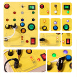 Maxbell Wooden Switches Busy Board Early Education for Boys Girls Children Preschool
