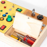 Maxbell Wooden Switches Busy Board Early Education for Boys Girls Children Preschool